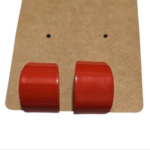 Red Clip On Earrings Lot 7